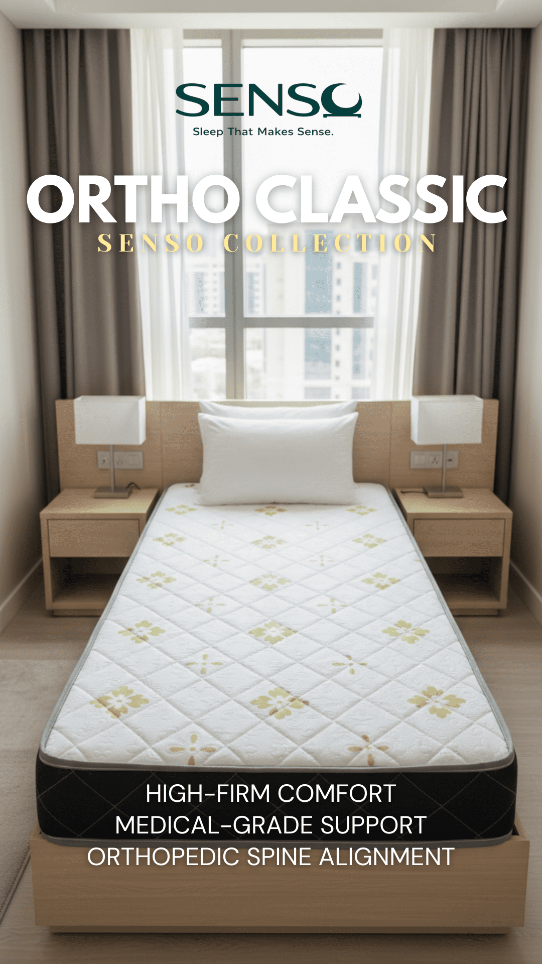 Ortho Classic Mattress – Firm Medical Orthopedic All Foam Mattress in Dubai | 18cm | 4-Year Warranty | Senso Collection